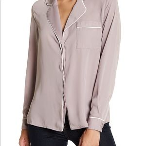 L’Academie Pajama Style Lounge Blouse